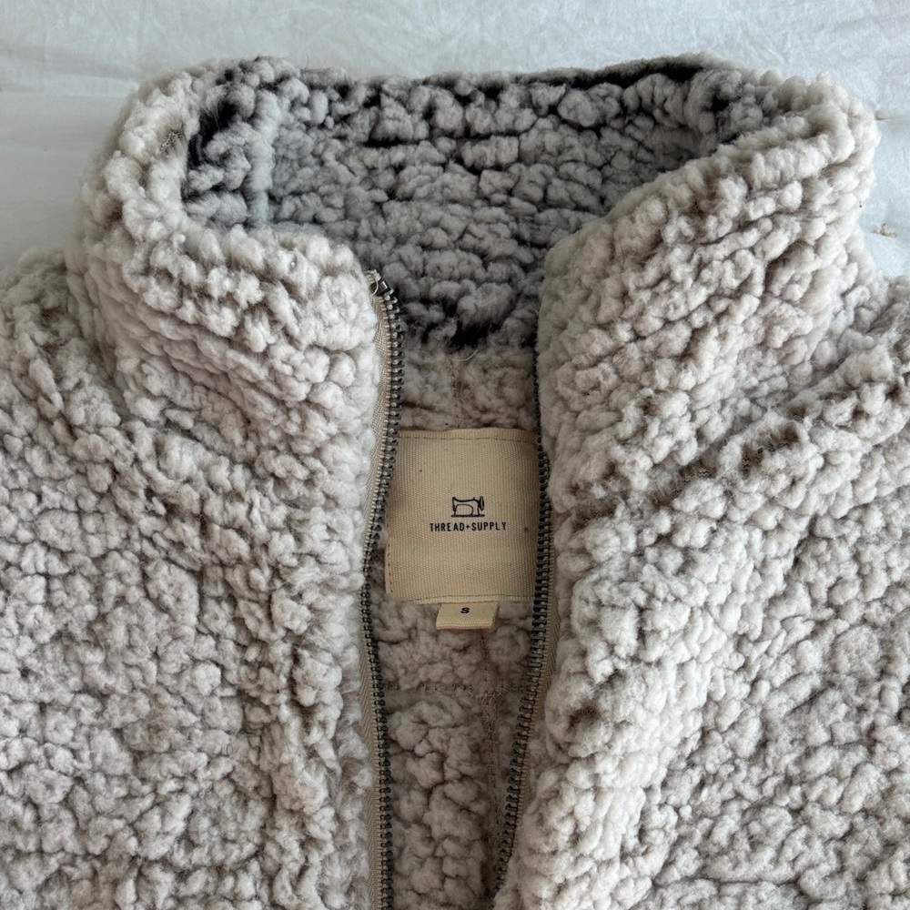 Thread & Supply Cream Sherpa Vest